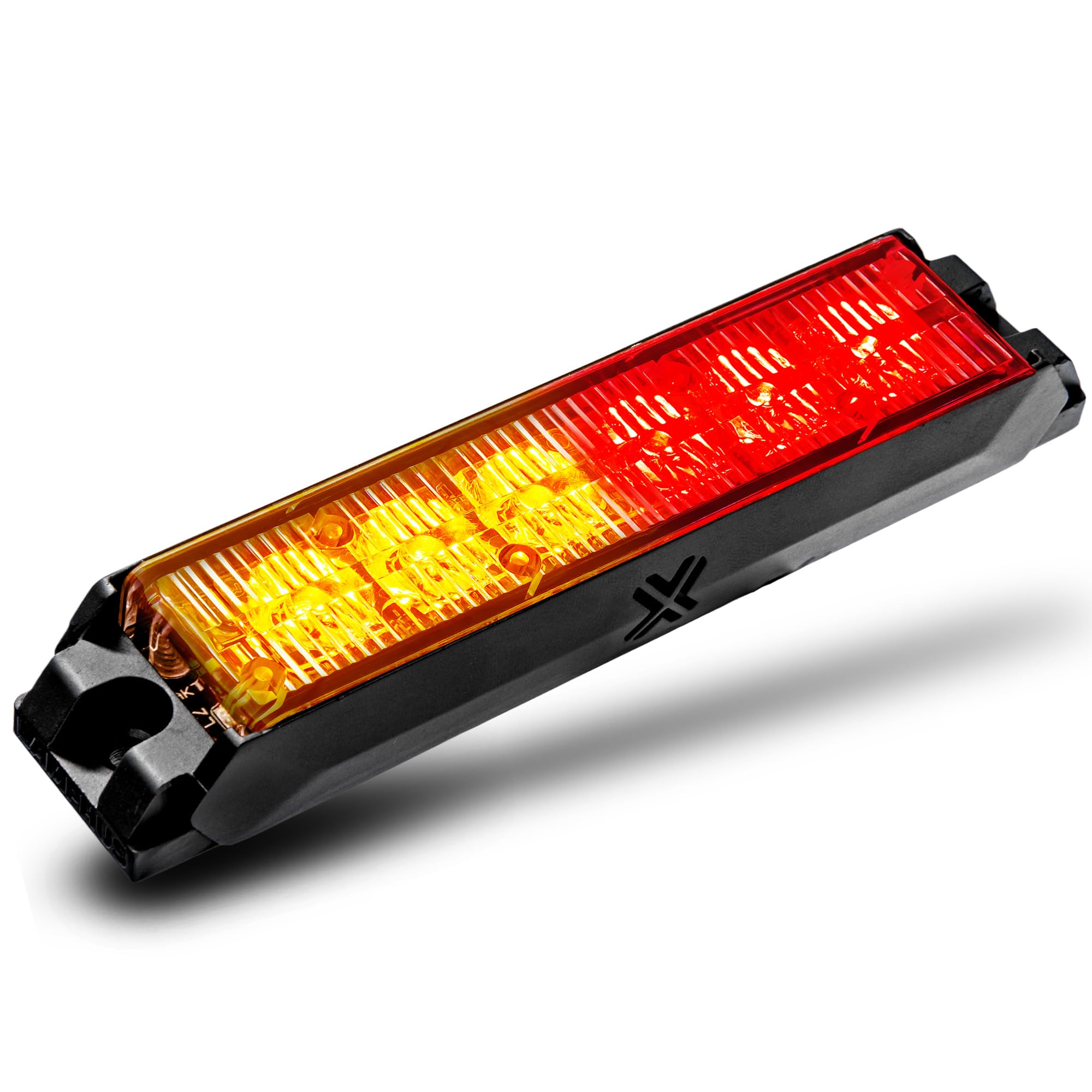 LAMPHUS NanoFlare 6W Amber Red LED Police Grill Strobe Warning Light, Truck
