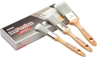 ProDec Advance ABPT070 Ice Fusion Trade Professional Synthetic Paint Brush Set for Painting with Emulsion, Gloss and Satin Paints on Walls, Wood and Metal, Contains 1, 1.5, 2 inch Brushes, Grey