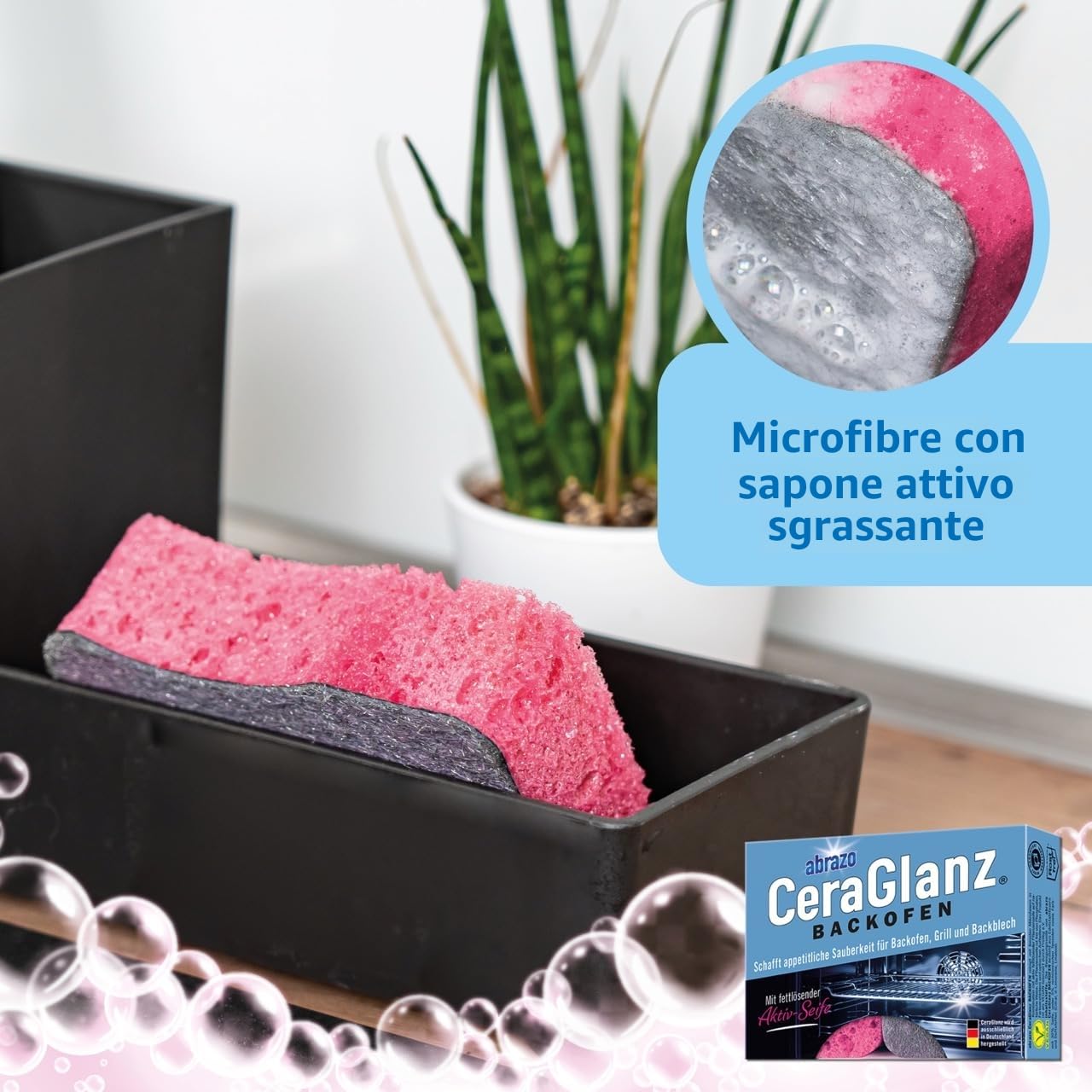 abrazo spugna per forno - 4 pulitori, detergente per forno, pulizia dello sporco resistente