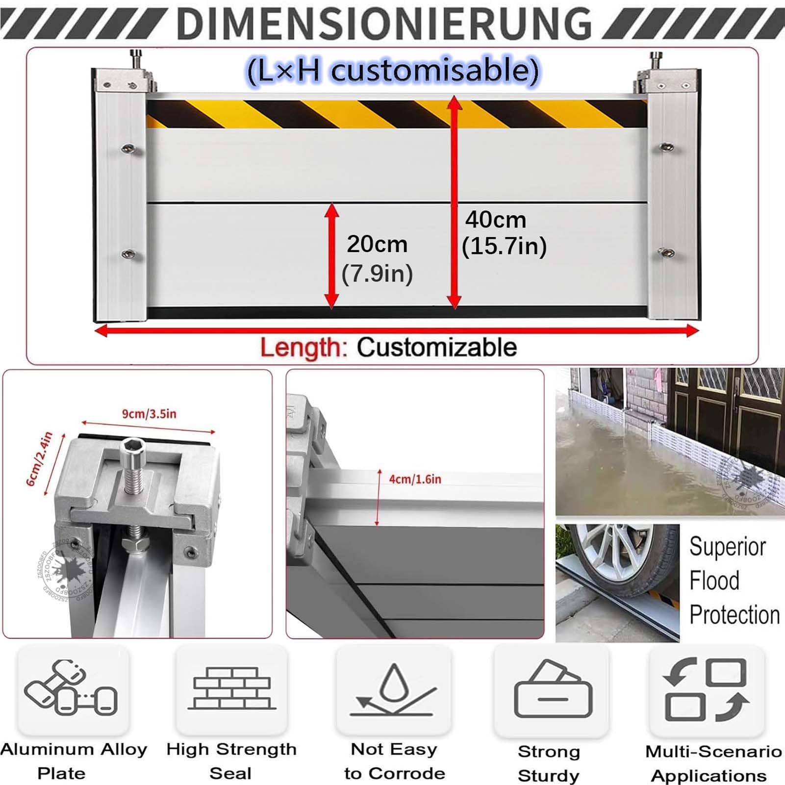 Generisch Hochwasserschutz Barriere Tur Hochwasserschutz Bei Türen Hochwasserschutz Barriere Aussen Aluminium Hochwasserschutz Barriere Geeignet für Unterführungen Fabrik Garageneinfah