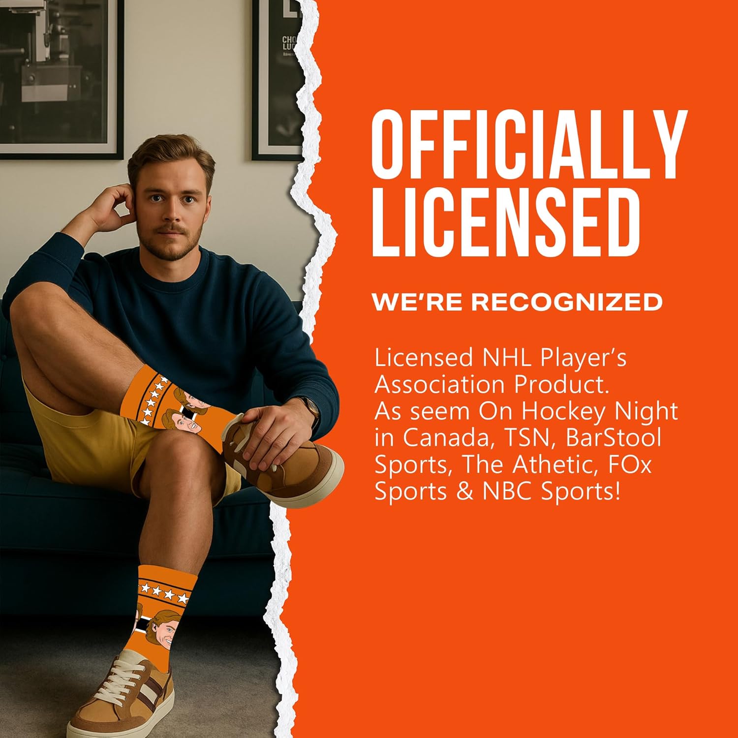 Major League Socks - NHL All Stars - Various Players - Hockey Fan Holiday Gift Unisex Apparel (Size 7-13) - Image 5