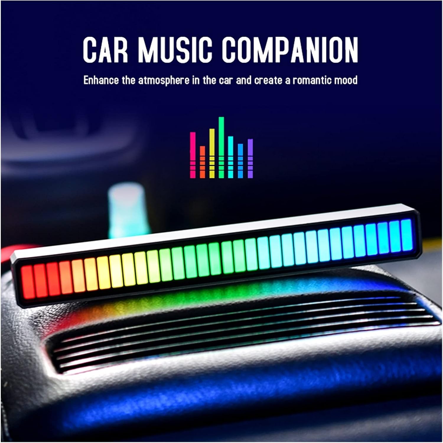 Atmosphere Light Car LED Strip Rhythm Ambient Light Auto Home Decoration Lamp (Emitting Color : 2pcs) (1pc) image 2