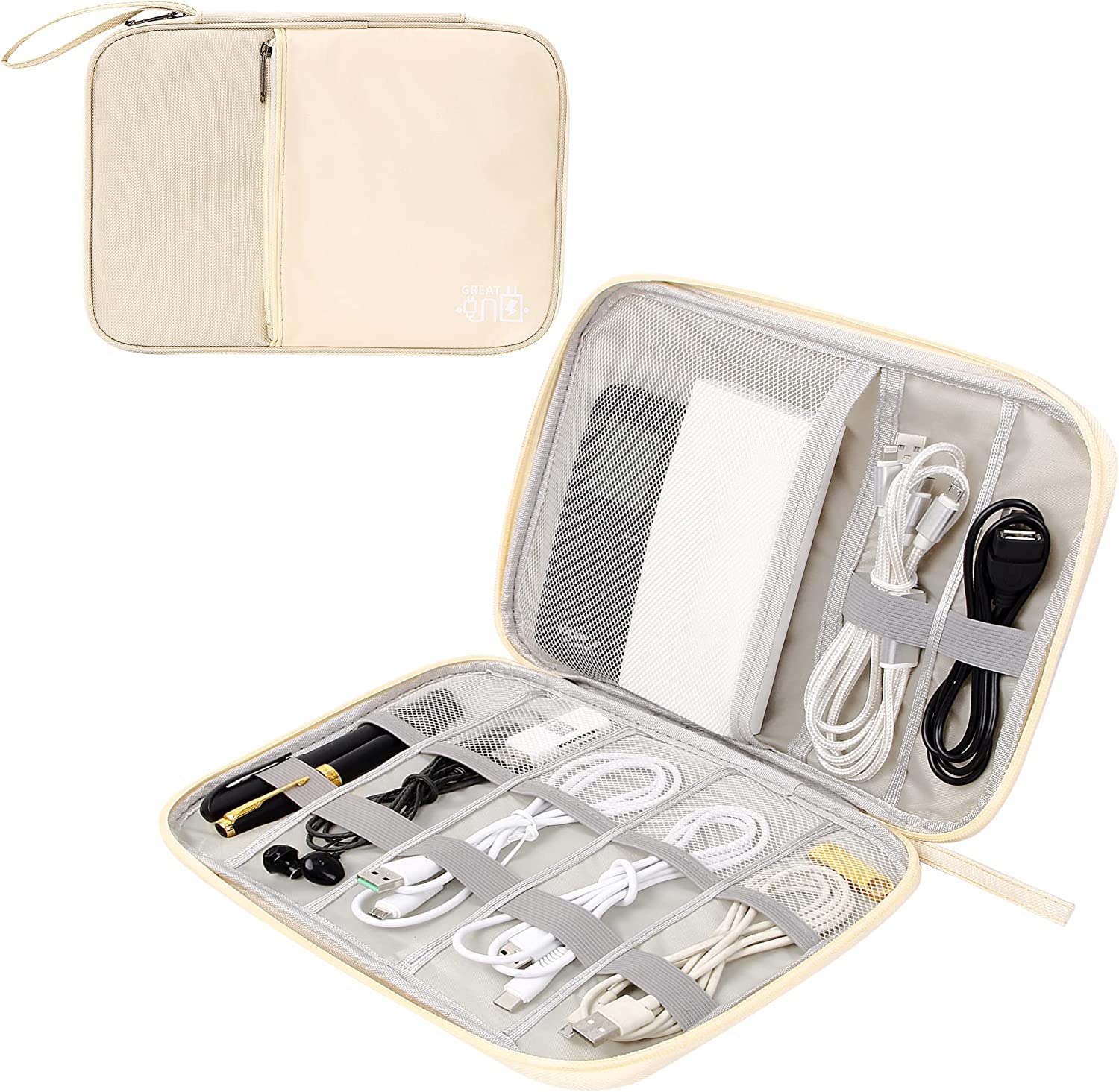 SYOSI Electronics Organizer Travel Cord Organizer Case Compact Electronics Accessories Bag for Cable, Cord, Charger, Phone, Hard Drive