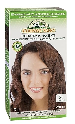 Miniatura 3 de Corpore Sano Tinte permanente para el cabello (no contiene PPD. AMONIA, RESORCINOL, PARABENOS. ( 5 Castaño Claro)