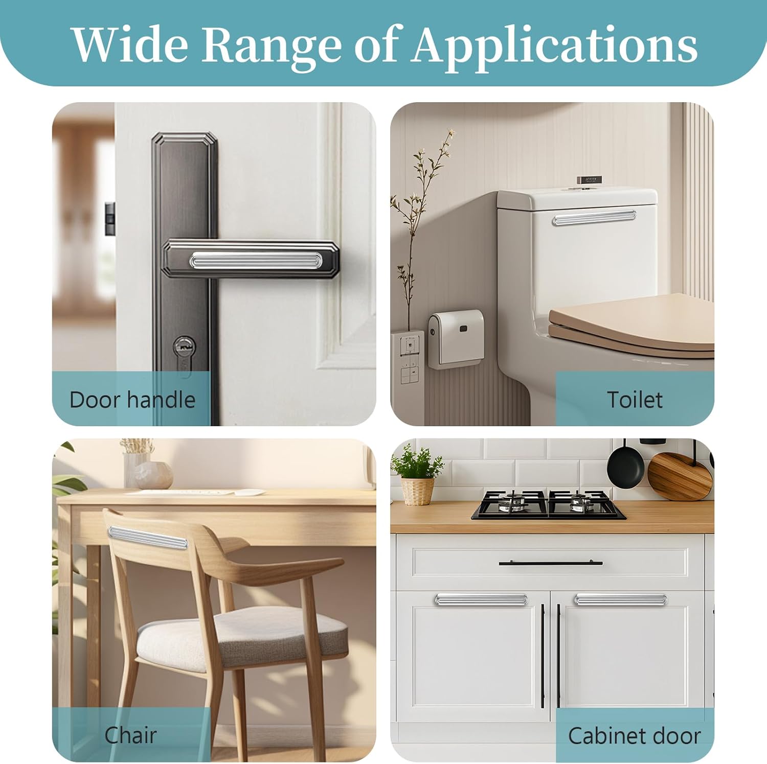 12 Pcs Rubber Chair Wall Protector, Bumper Guard Clear Strips with Strong Adhesive, Low-Profile Impact Buffer for Chairs, Cabinets, Knobs, Protects Painted Walls in Apartments, Rentals, Offices