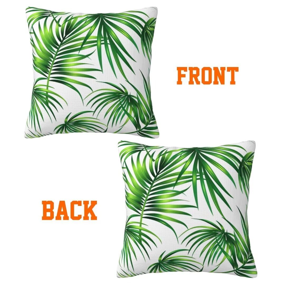Fundas Cojines 100x100 cm Funda Cojin Verde Juego de 2, Plantas Fundas de Cojines Funda de Almohada, Lumbar Funda de Cojin Sofa Cuadrado Cojines Decora para Coche Silla Dormitorio Decoracion 40x40Inch