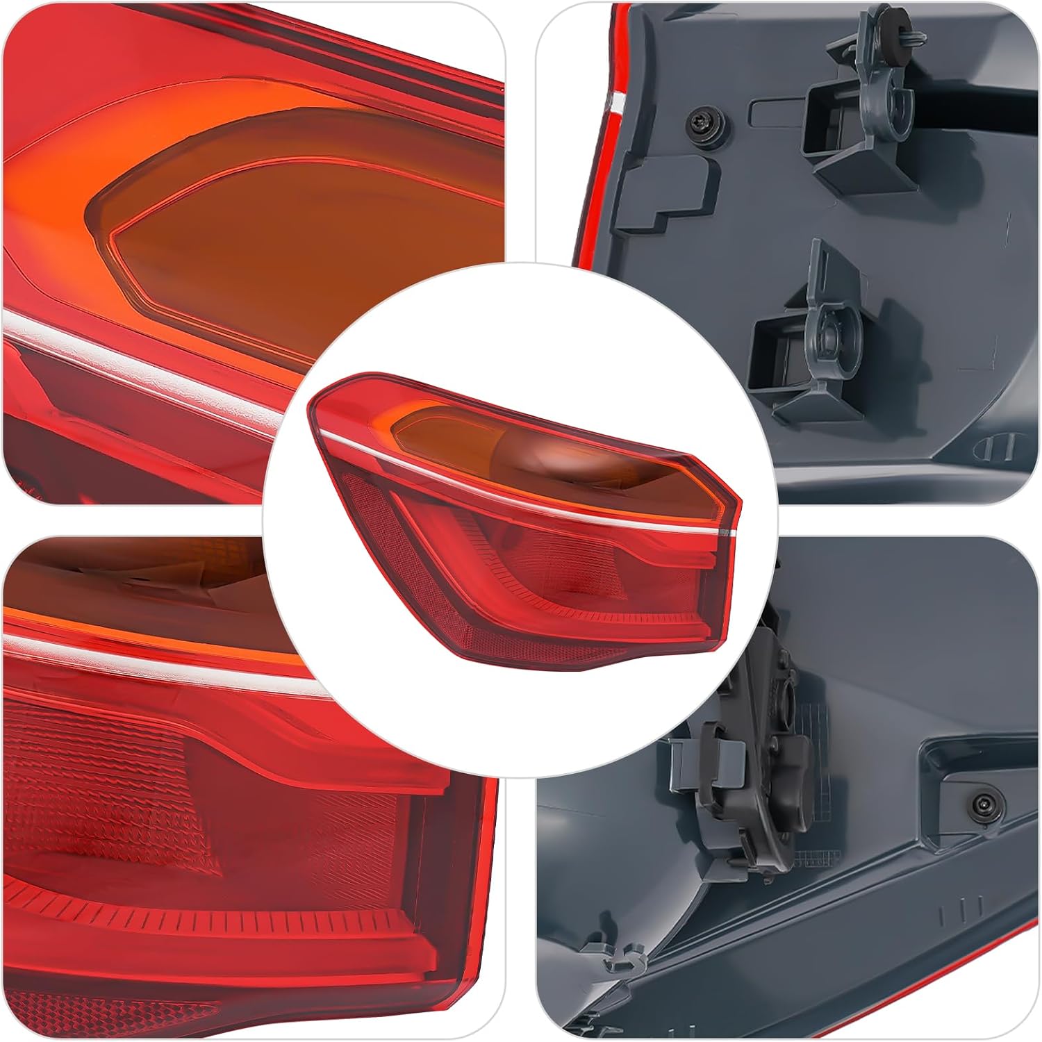 Tail Light Assembly for 2016 2017 2018 2019 BMW X1 LED Driver Side Rear Light Brake Light OEM 63217488547 (Left)