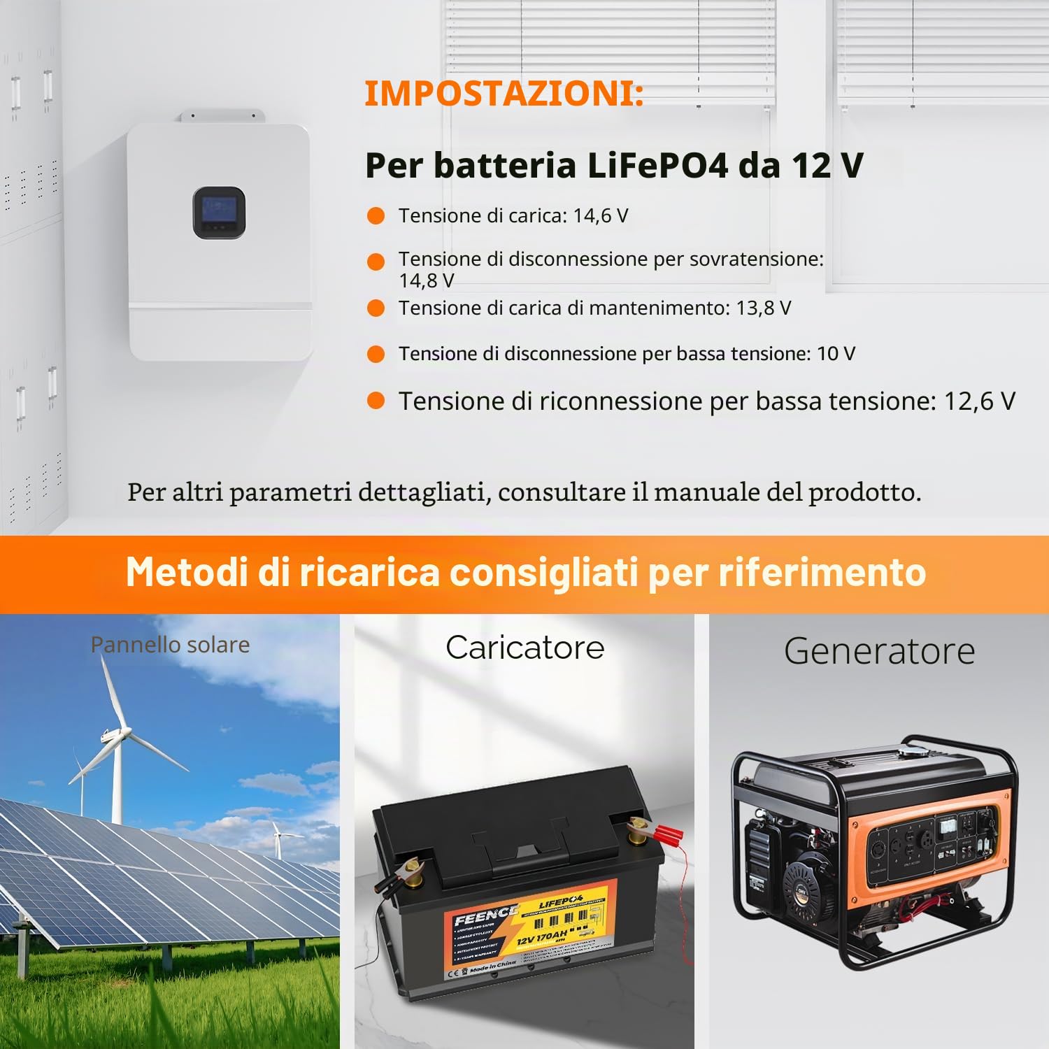 LiFePO4 170Ah Bluetooth, batteria al litio 12V 170Ah con protezione BMS a bassa temperatura e Max. 15000 cicli, batteria per auto da 2176 Wh per camper, barca, pannello solare