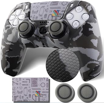 9CDeer Non-Slip Silicone Cover for PS5 Controller with Thumbstick Caps * 2 & Sticker * 1 30 Years Anniversary