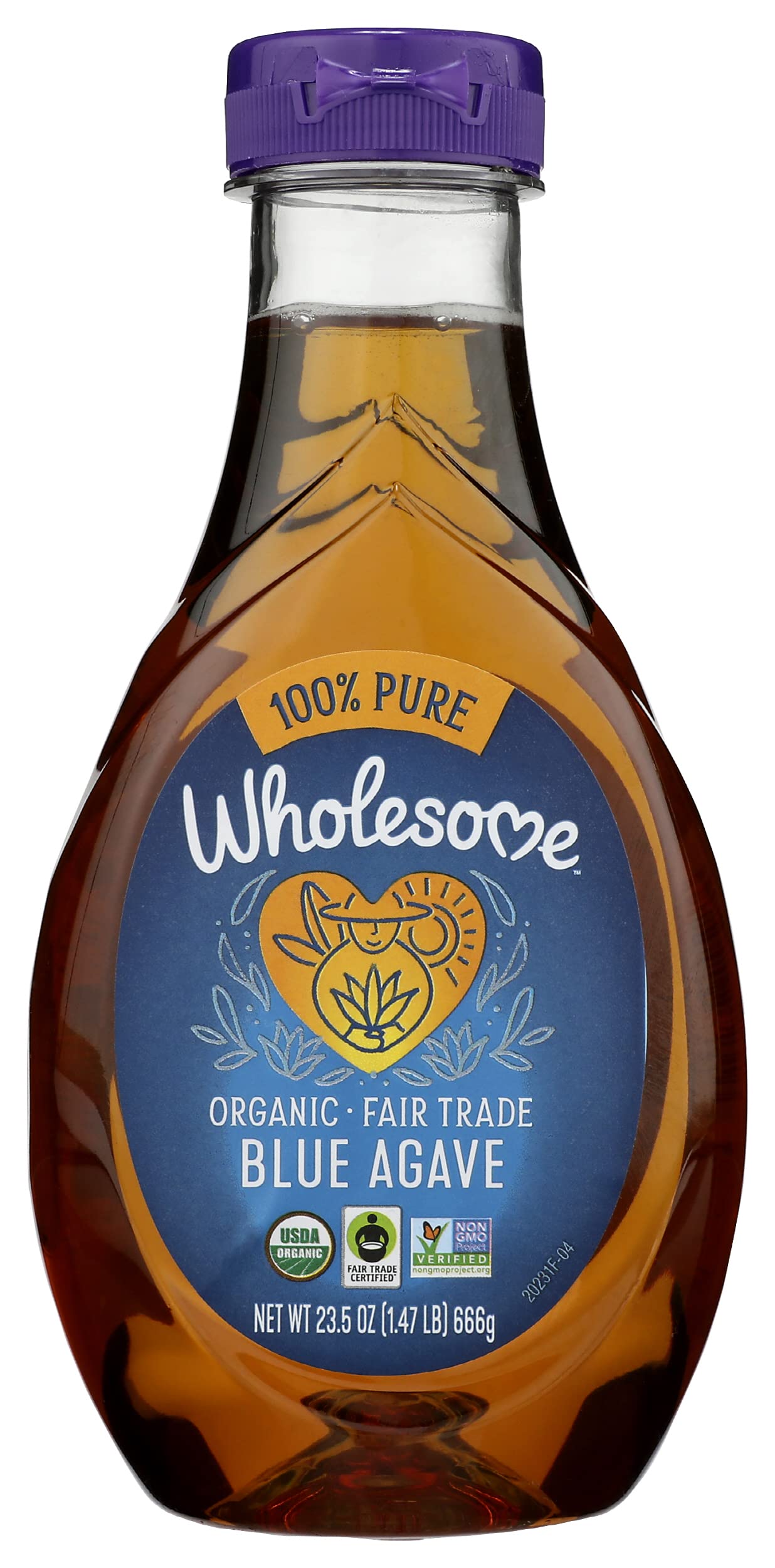 Wholesome Sweeteners, Blue Agave, Light, Organic, 23.5 oz