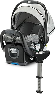 Graco Premier SnugRide SnugFit XT Infant Car Seat W/ Load Leg & Anti-Rebound Bar for Extra Safety, SnugLock Easy Install Rear Facing Baby Car Seat, Privacy Drape, Storage Pocket, Midtown