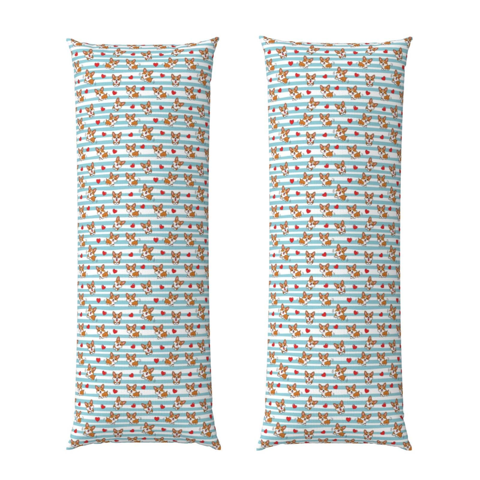 Body Pillowcase 20x54, Cute Love Hearts, Premium Ultra Soft Pillow Cover with Zipper Closure, Breathable Bedding Protector for Men Women Bed Sofa