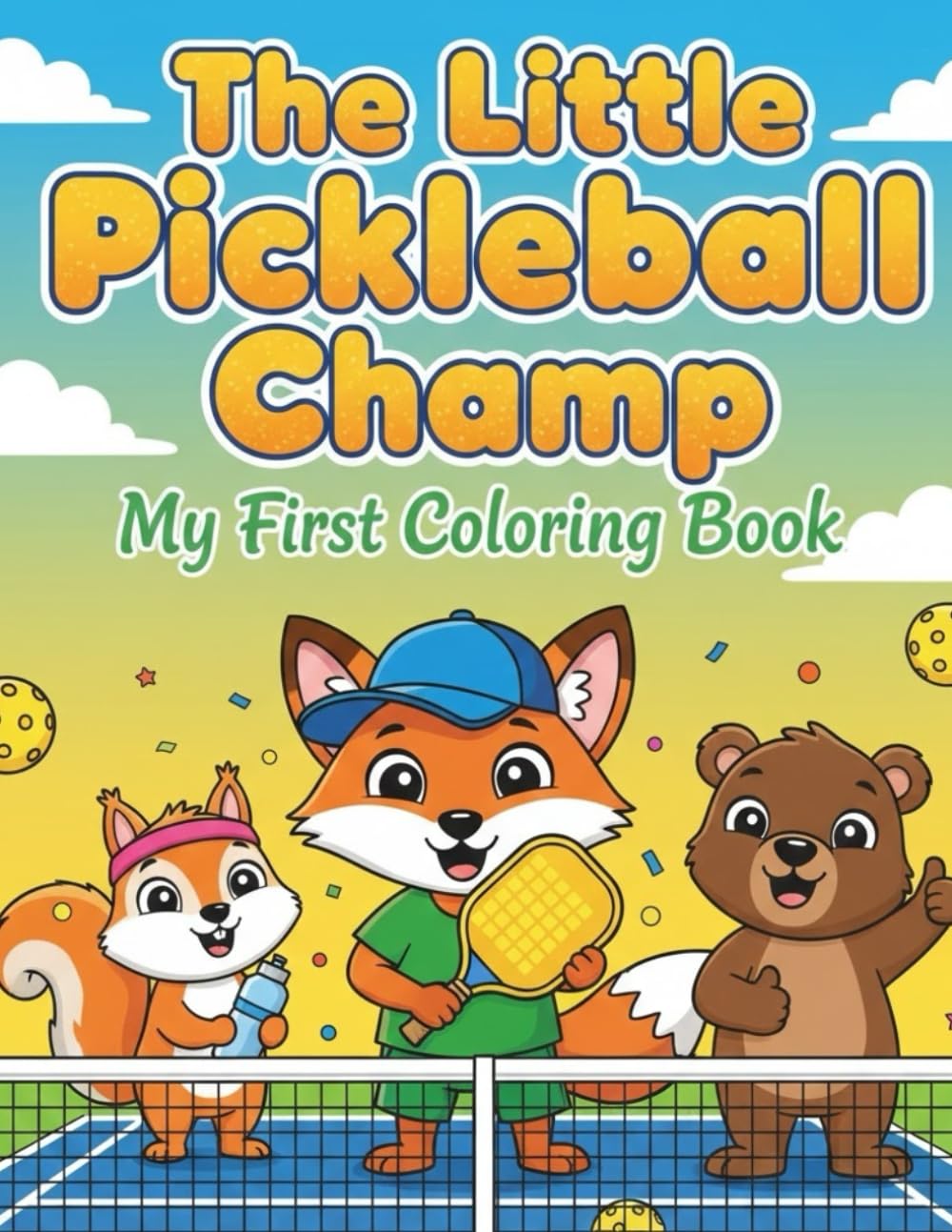 The Little Pickleball Champ: My First Coloring Book: 40 Easy Animal Coloring Pages for Toddlers and Kids Ages 2-5. A Fun Introduction to Pickleball, Teamwork, and Healthy Habits