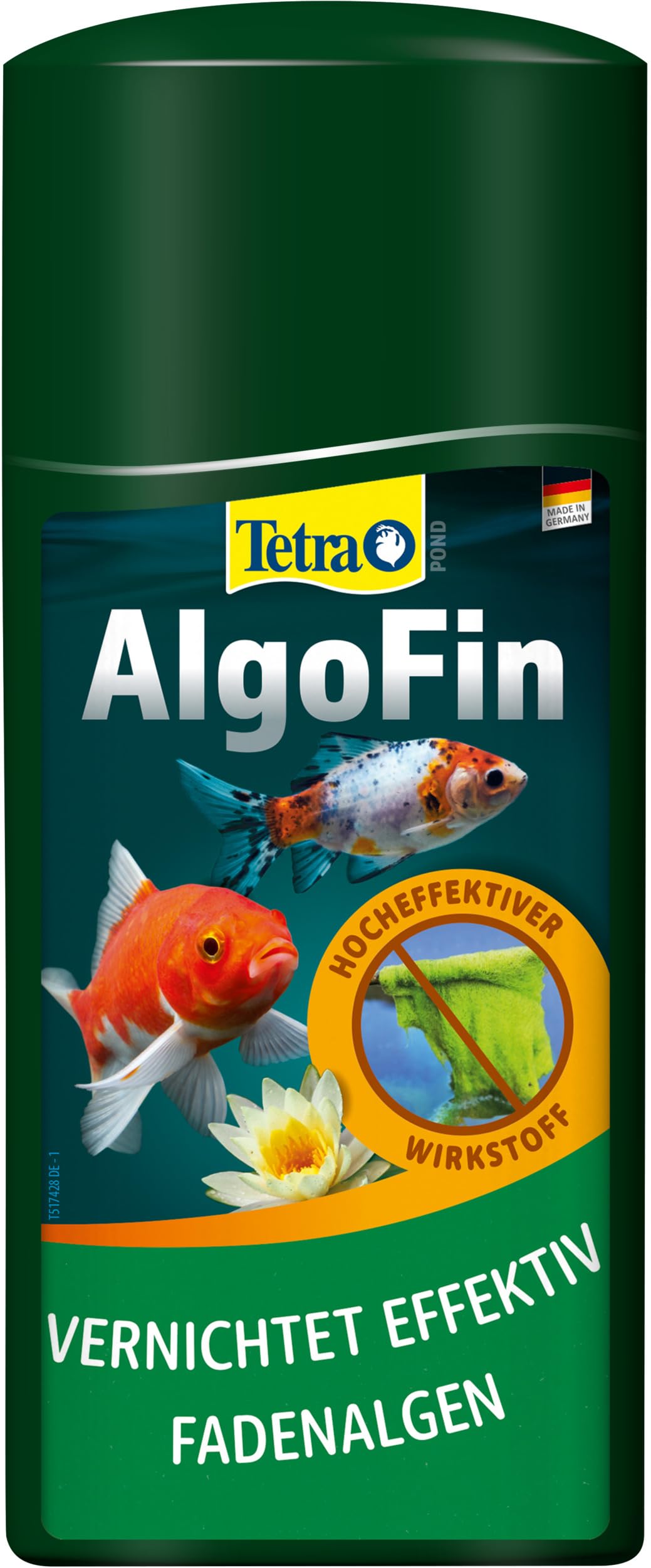 Tetra Pond AlgoFin Teich Algenvernichter - wirkt effektiv bei Fadenalgen, Schwebealgen und Schmieralgen im Gartenteich, 500 ml