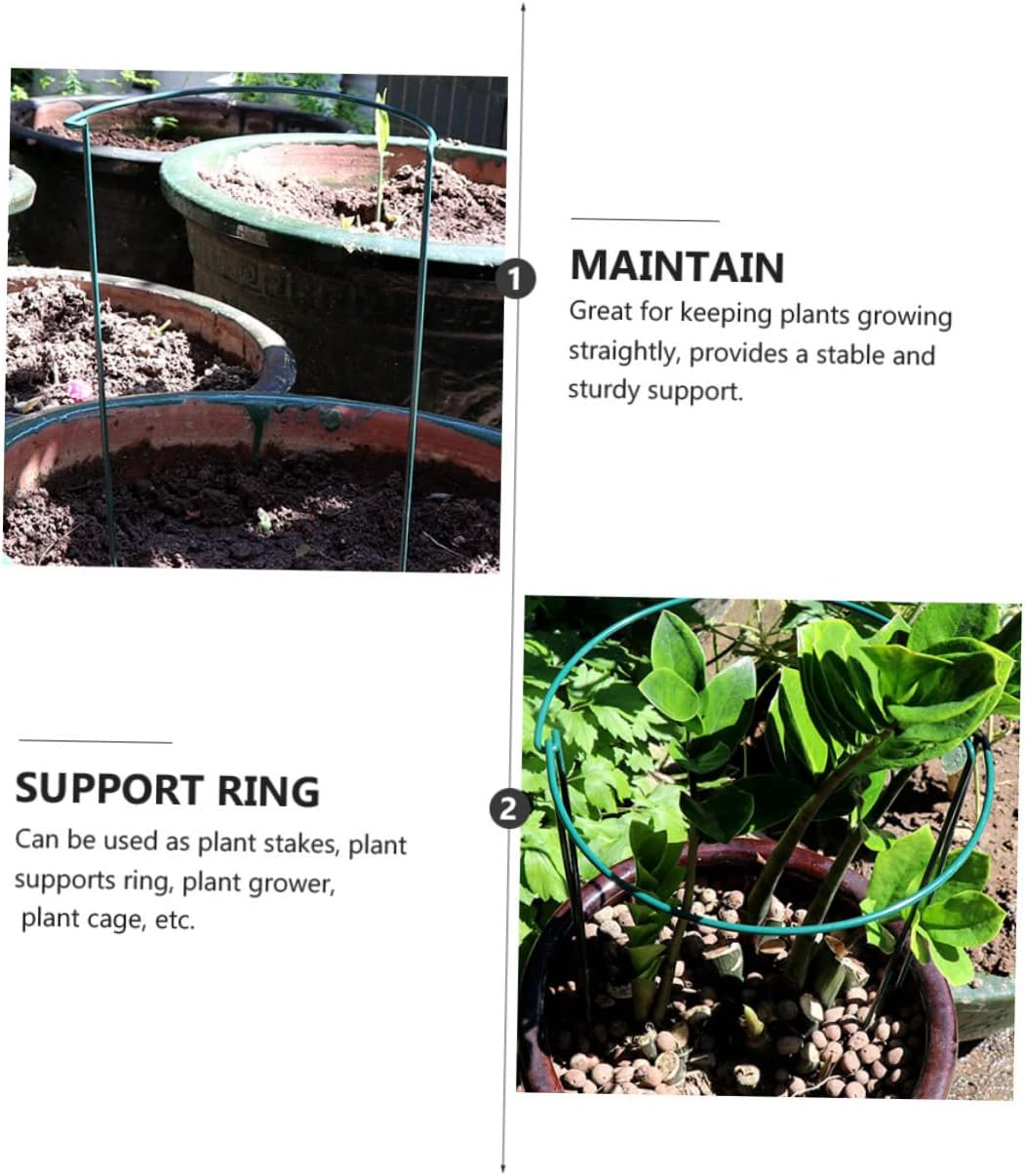 Toyvian 4PCS Semicircular Plant Support Frame for Potted Plants Garden Trellis for Climbing Flowers Heavy Duty Iron Wire Structure Suitable for Roses and Vines