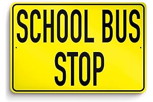 Small Stop Sign: School Bus Zone, 8x12 Aluminum Stop Sign
