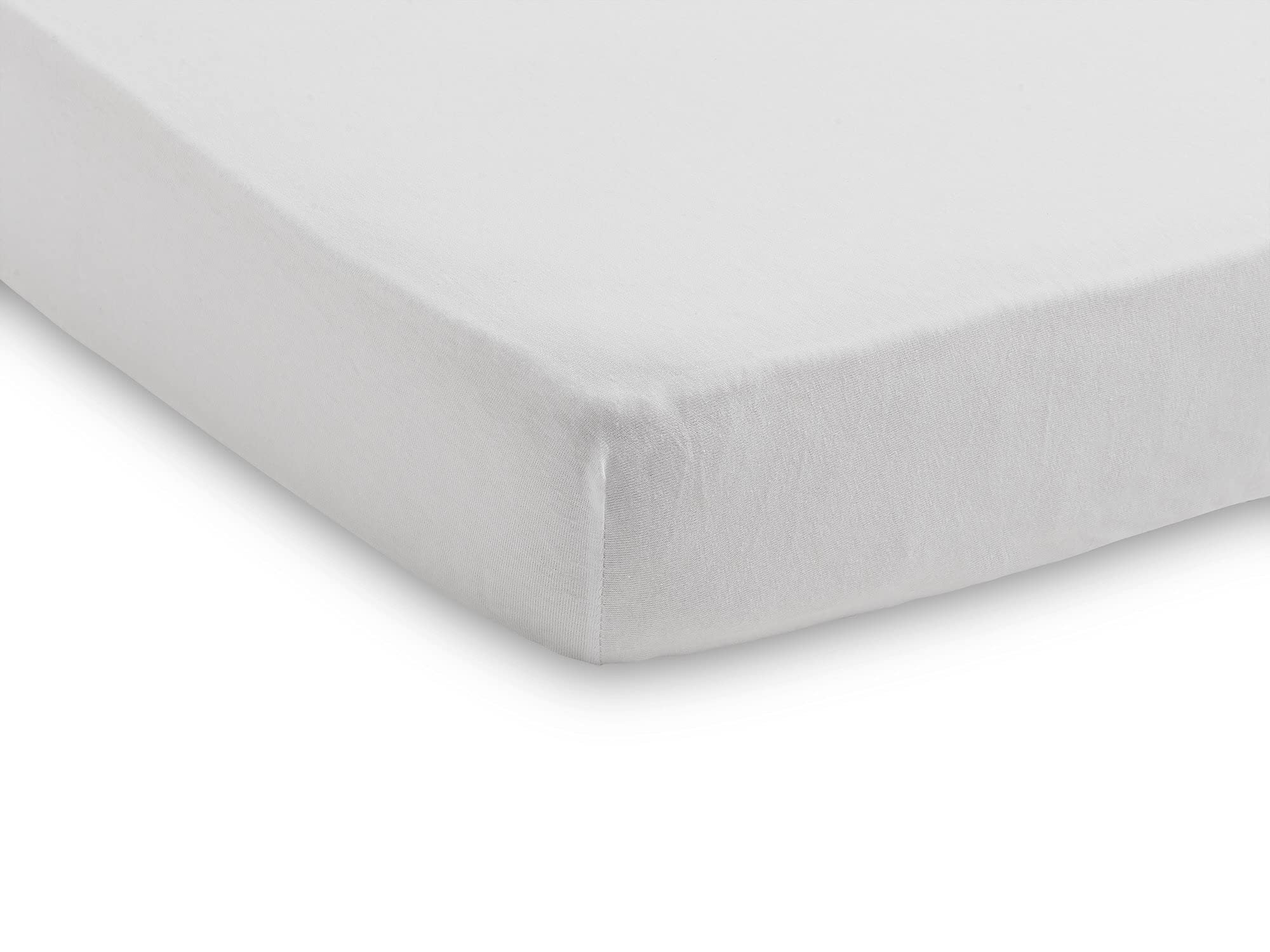 Jollein 511-565-00001 Spannlaken Jersey, 70 x 140 cm, weiß (Packung mit 4)
