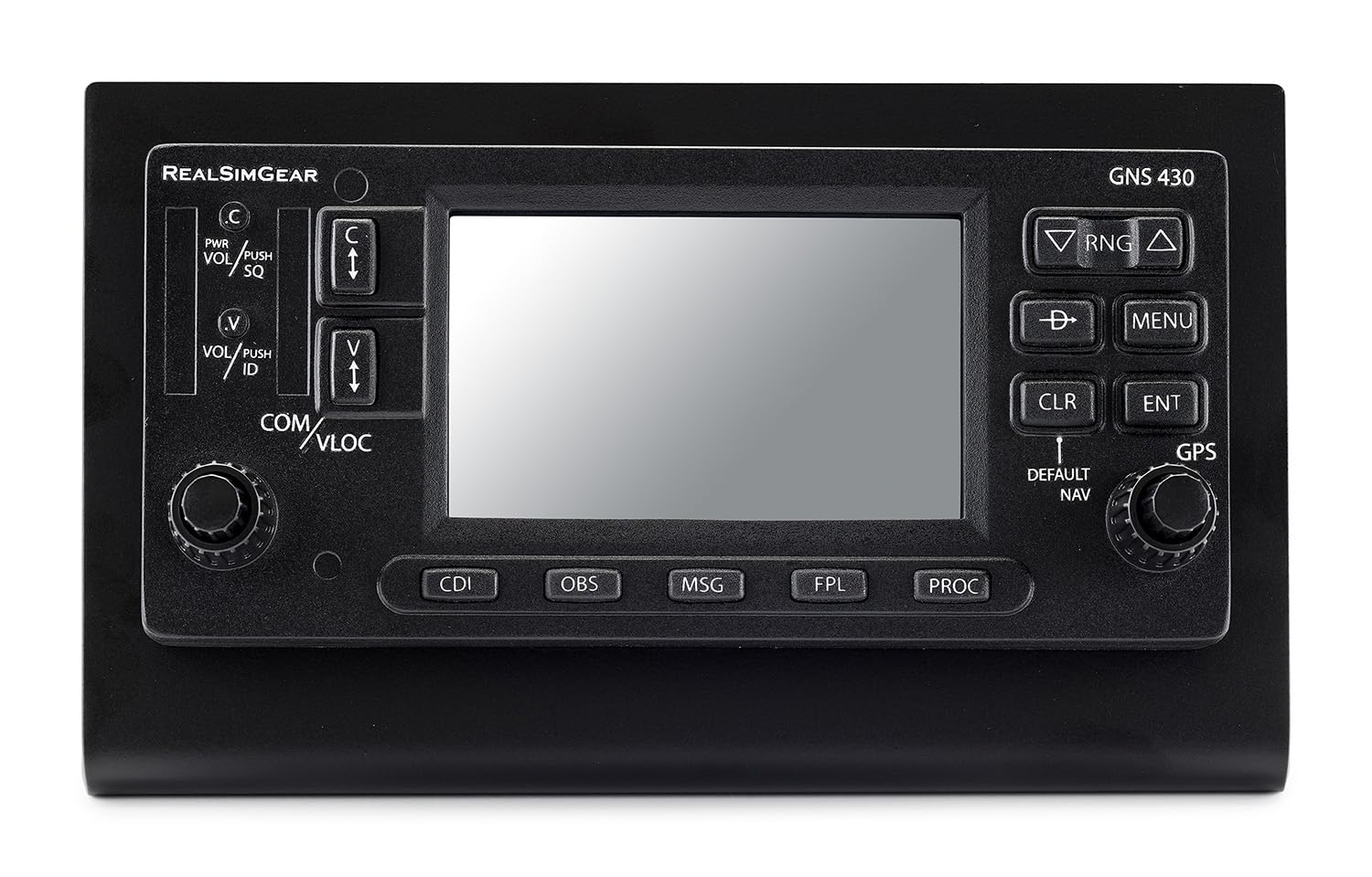 Aerosoft RealSimGear GNS430 Garmin GNS 430 Hardware für Flugsimulator mit 3,5 Zoll LCD, Desktop- & Panel-Montage, für Windows PC