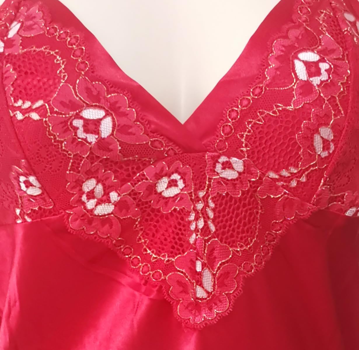 Ladies Gorgeous Silk Nightwear Lingerie Dress V Neck Hot Satin... - view 3