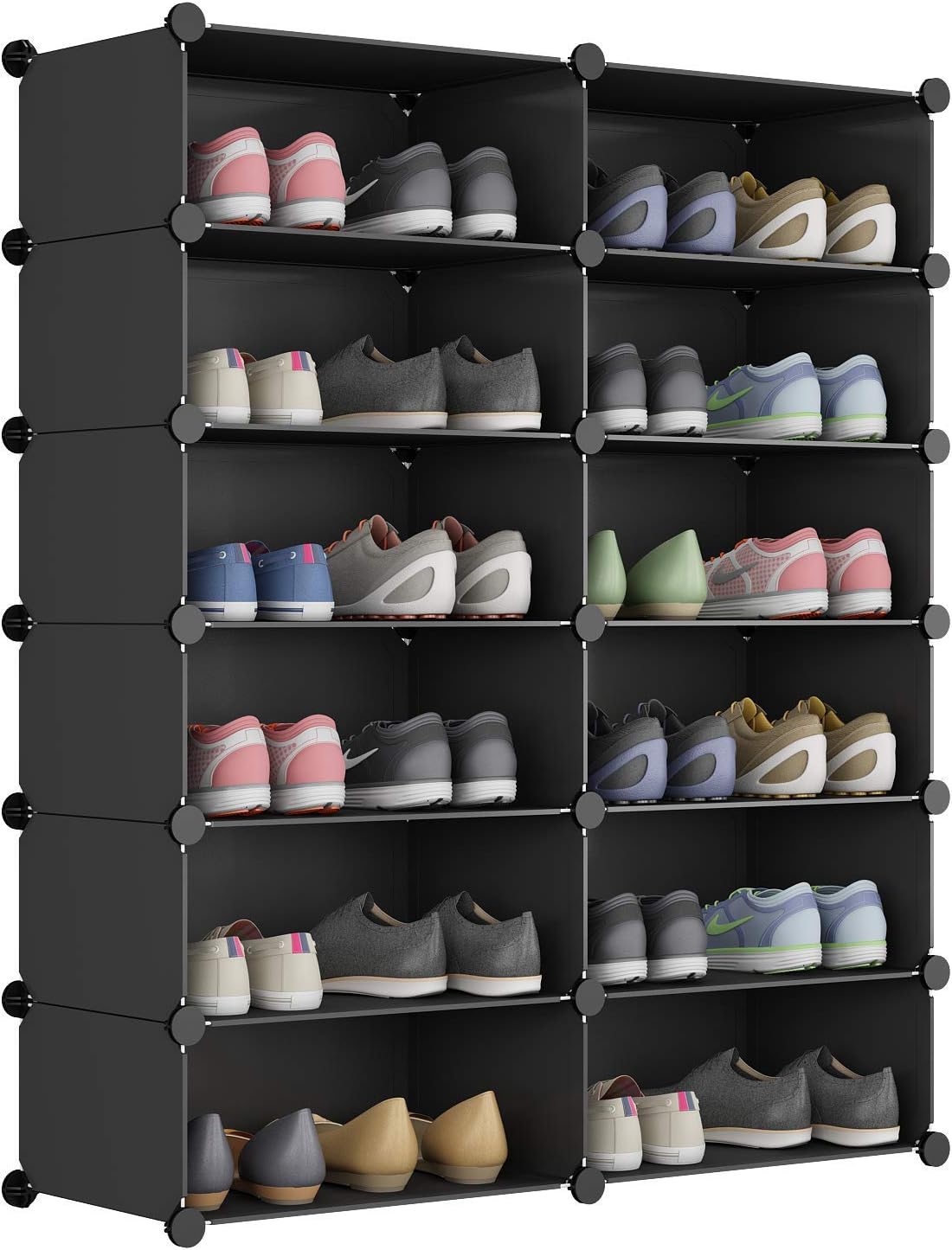 bedroom shoe storage on 3 Tier Shoe Storage Cabinet 12 Pair Plastic Shoe Shelves Organizer For Closet Hallway Bedroom Entryway Homidec Shoe Rack Home Kitchen Com Free Standing Shoe Racks