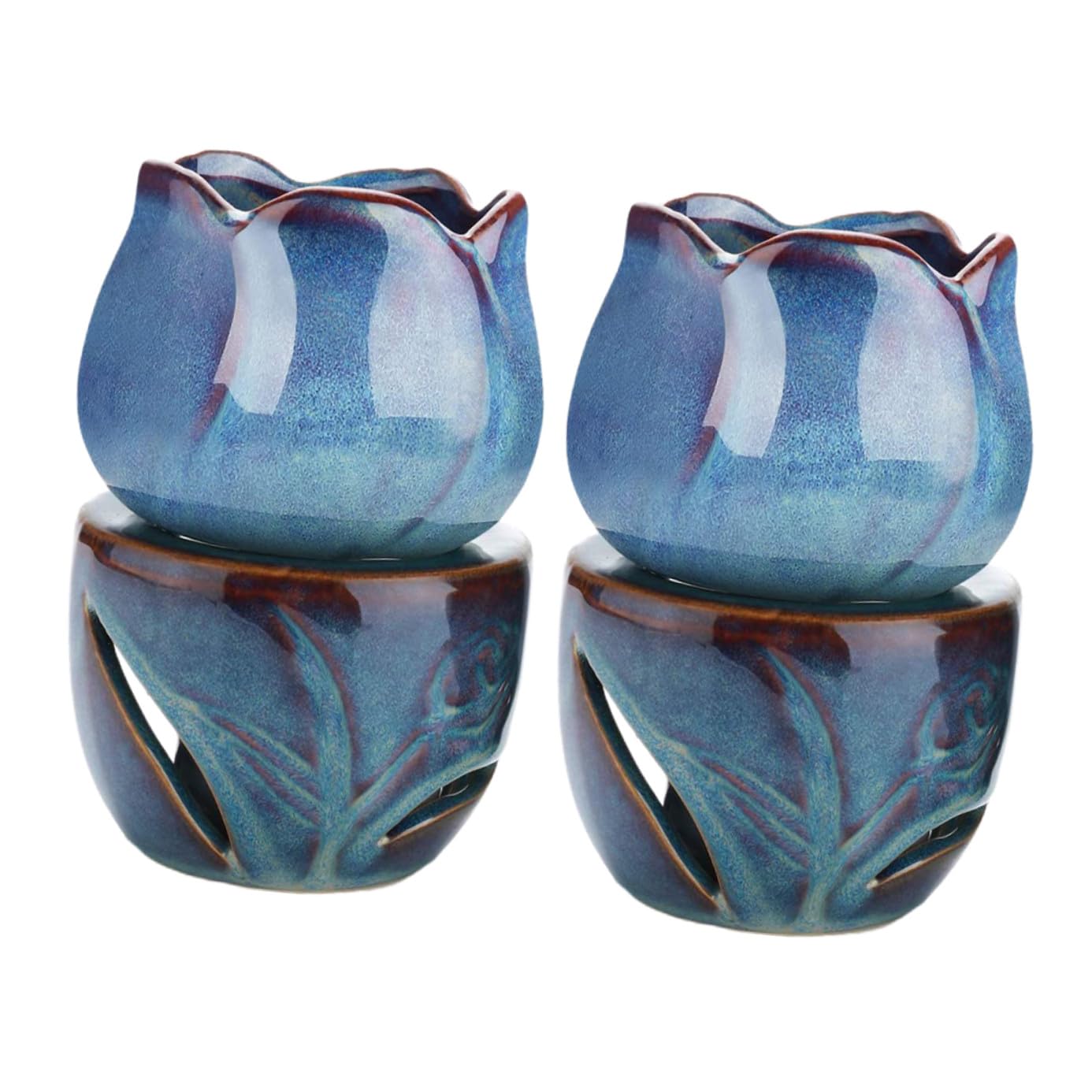 Diffuseur Céramique Huiles Essentielles et Brûle-Parfum Porcelaine Naturel