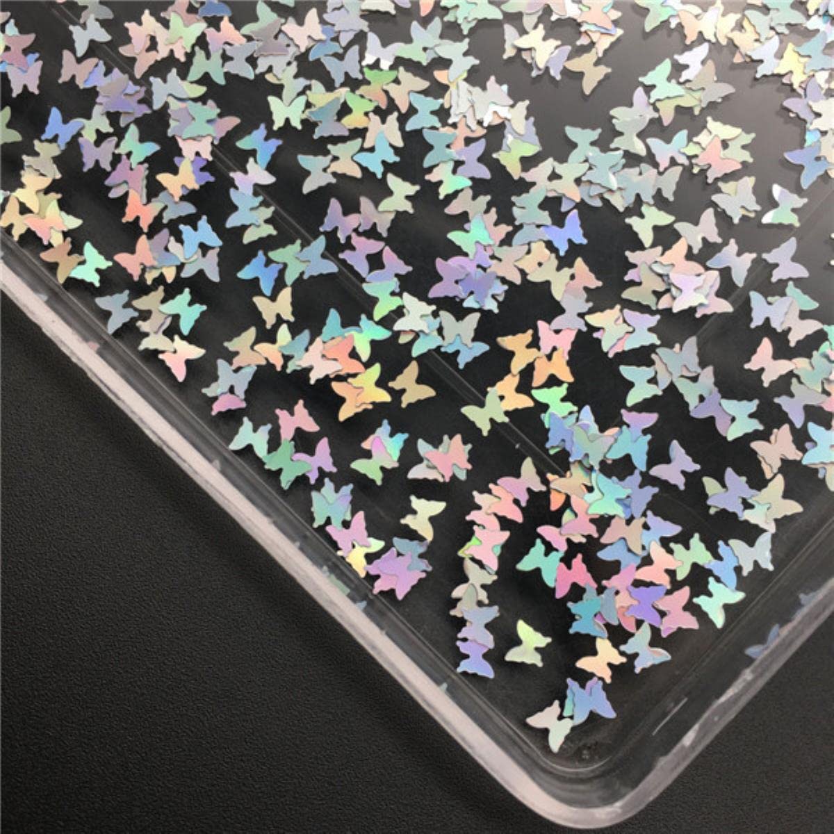 20 g/pacco formato laser argento ultrasottile glitter per unghie paillettes per body art pittura nail artl decorazione fai da te