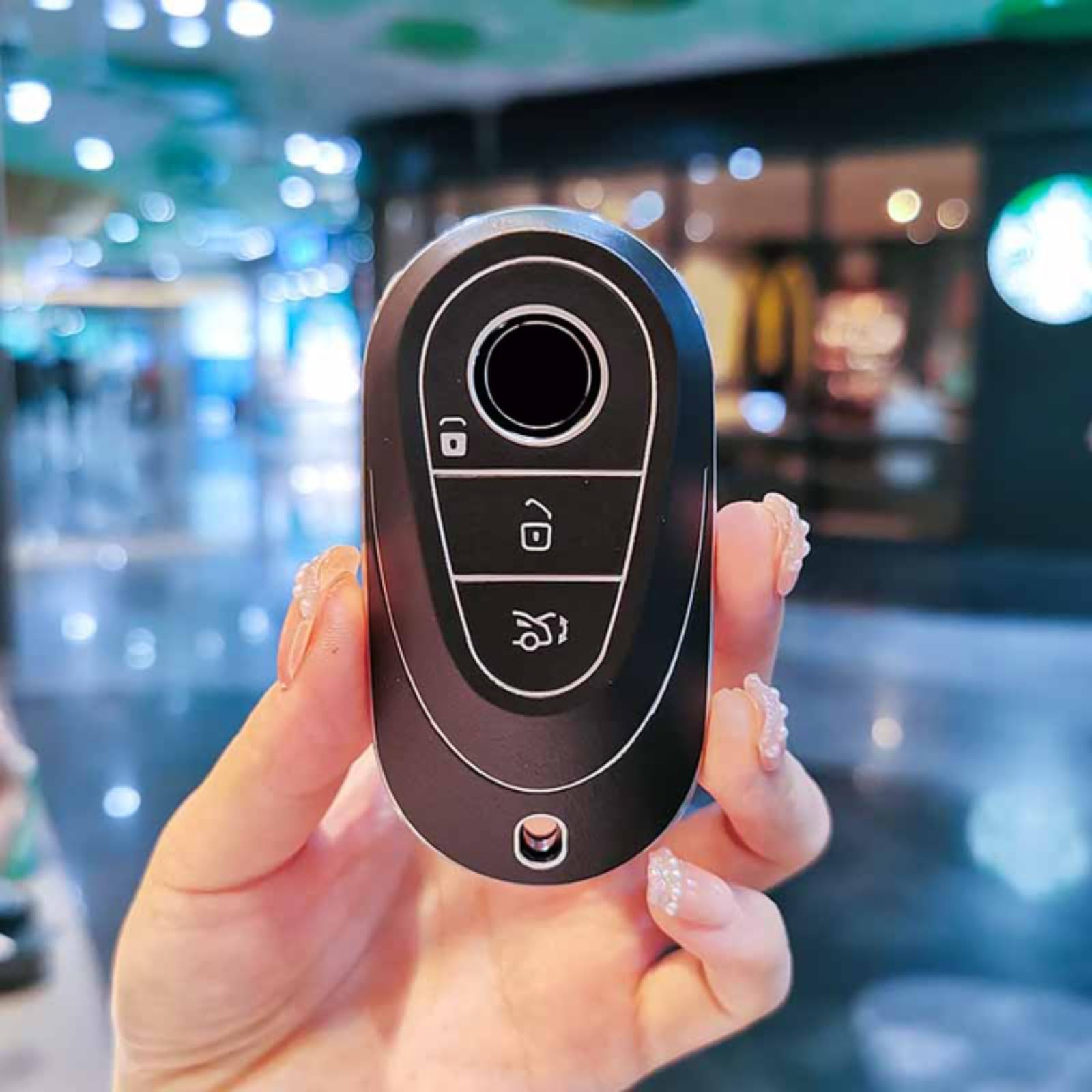 Funda llave coche Benz para Clase S C protección viajes urbanos 8