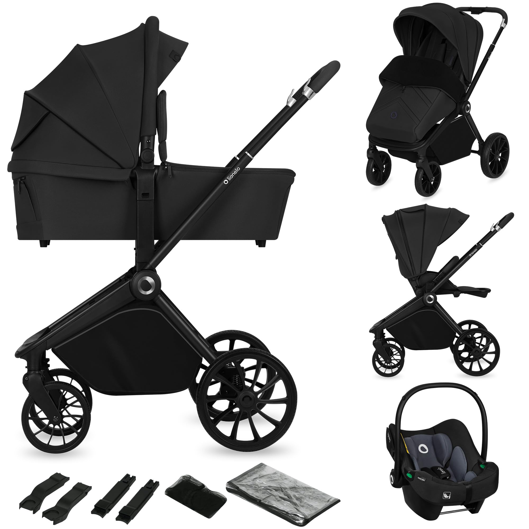 LIONELO MIKA PLUS 3-in-1 Buggy – Babywanne, Kindersitz und Buggy