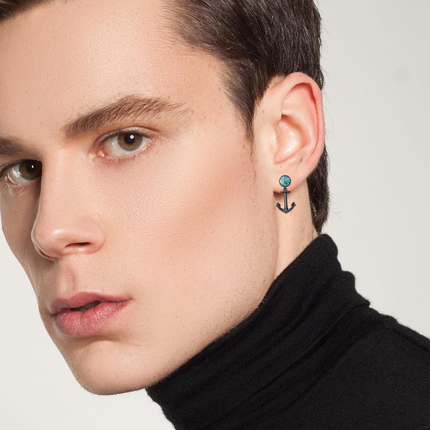 Black Dangle Drop Earrings 925 Sterling Silver Turquoise Earrings Jewelry Gifts for Women Men