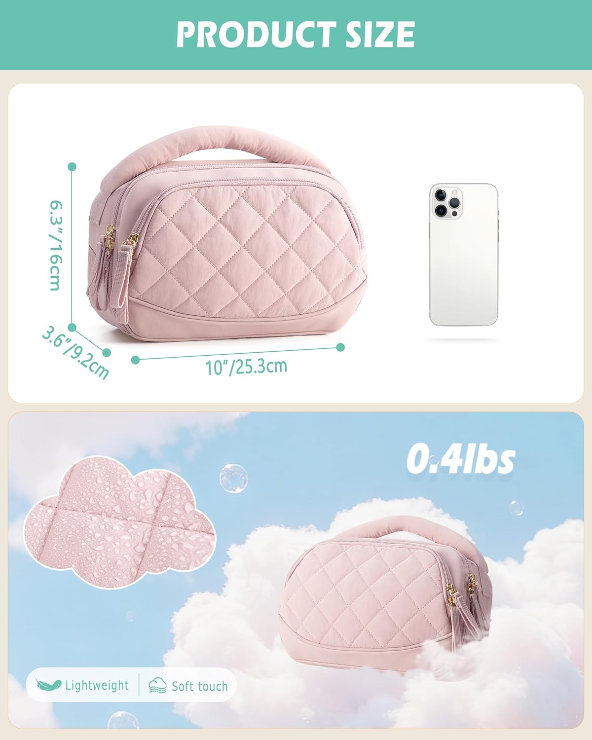 Wearable Breast Pump Bag Compatible with Momcozy, Medela and Eufy Pumps, Portable Pumping Bag with Handle for Work, Travel, and Family Use, Pink