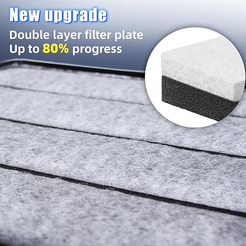 Miniatura 3 de Filtro de tortuga de 220 GPH para tanque de 20 a 45 galones, filtros de tortuga pequeña de 3 etapas para agua dulce y salada, agua nublada, ultra