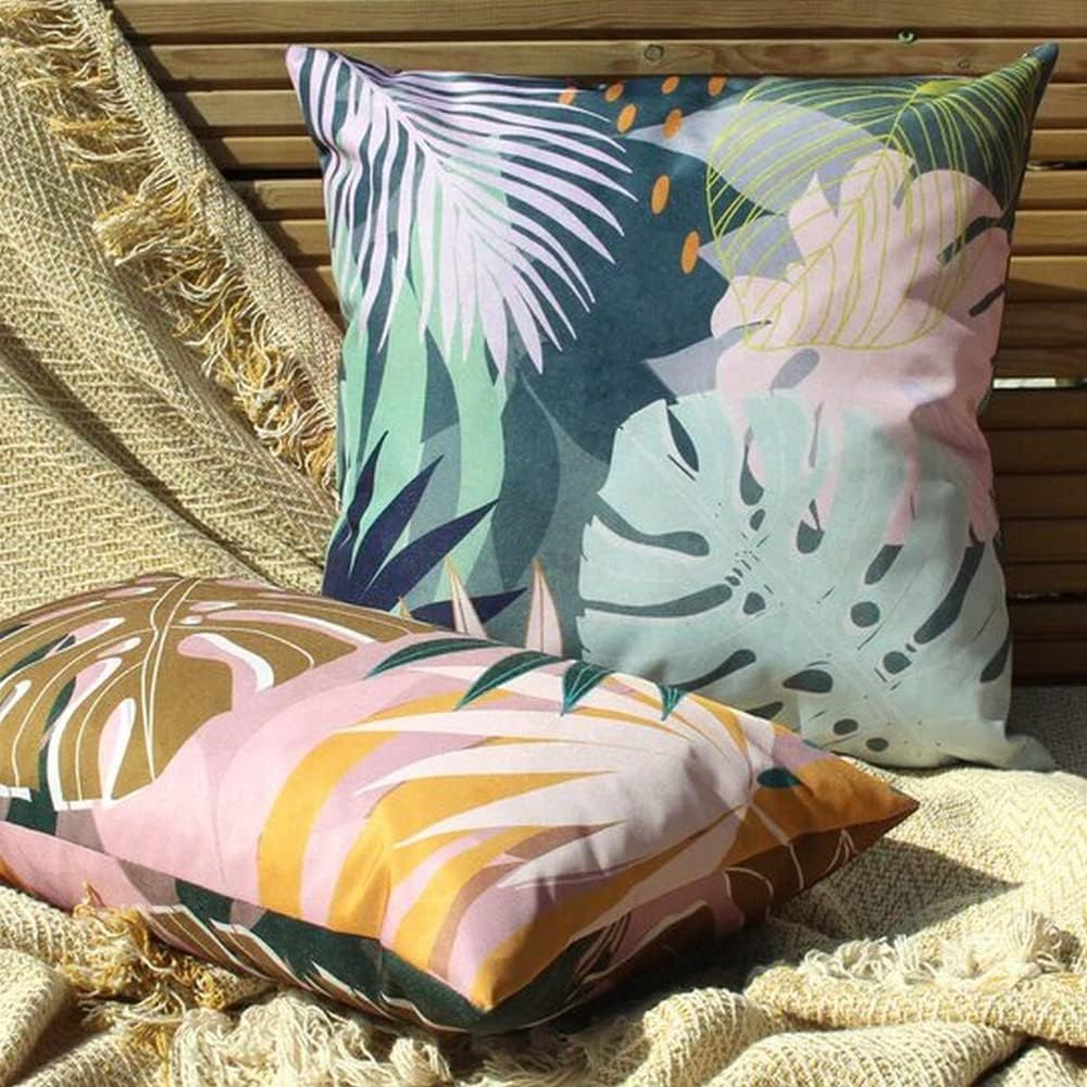 furn. Leaf Outdoor Cushion Cover (One Size) (Teal)