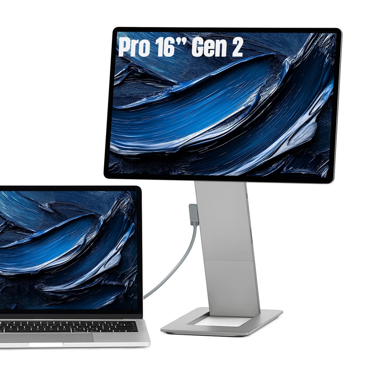 SOTSU FlipAction Pro 16" Gen2 Premium Portable Monitor | Super Compact | Pivot Rotate | 2560x1600 DCI P3 | 120Hz | 400 Nits | Full Metal CNC | Perfect Match for Mac and Windows (Metallic Gray)