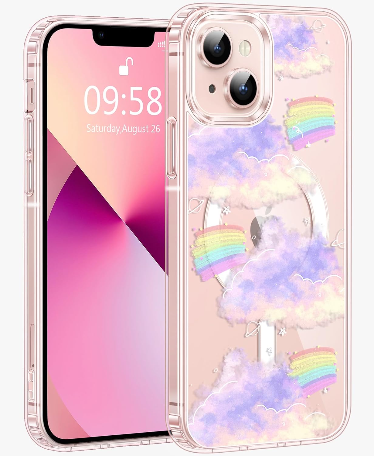 for iPhone 13 Case, 99.9% Anti-Yellowing Slim Clear Cover for Women