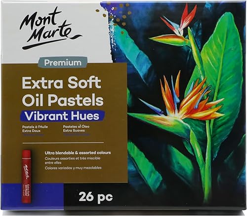 Miniatura 7 de MONT MARTE Pasteles al óleo extrasuaves, colores brillantes surtidos, vibrantes y mantecosos, versátiles para mezclar, capas y sombreado, ideales