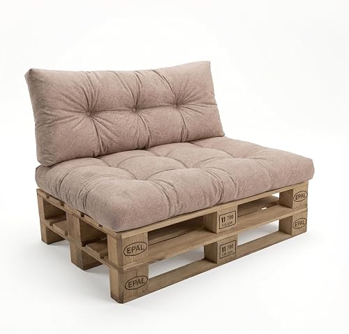 Set de 2 Coussins Matelassé pour Palettes Euro: 1x Assise POKAR
