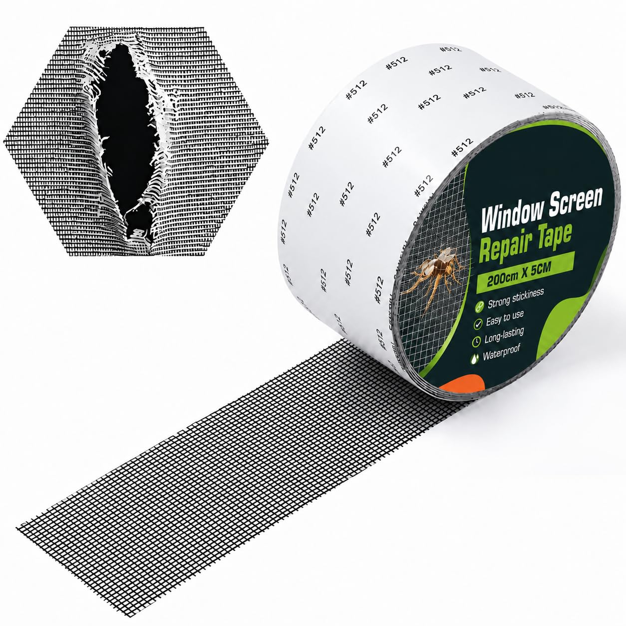 Mosquito Net Repair Tape | Strong Adhesive Mesh Patch for Window & Door Screen | Waterproof Mosquito Net Patch Repair Tape for Torn Mesh & Holes |, No-Residue, Non-Slip & Easy to Clean (PK1)-picture-10