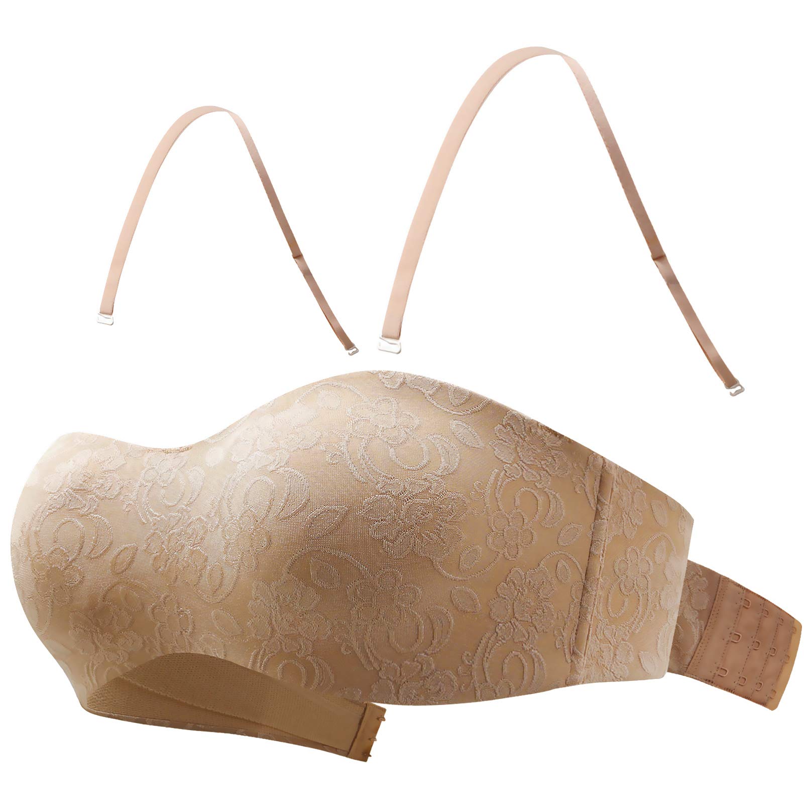 MELENECA Women's Strapless Minimizer Multiway for Large Bust Unlined Seemless Underwire Bandeau Bra — view 13