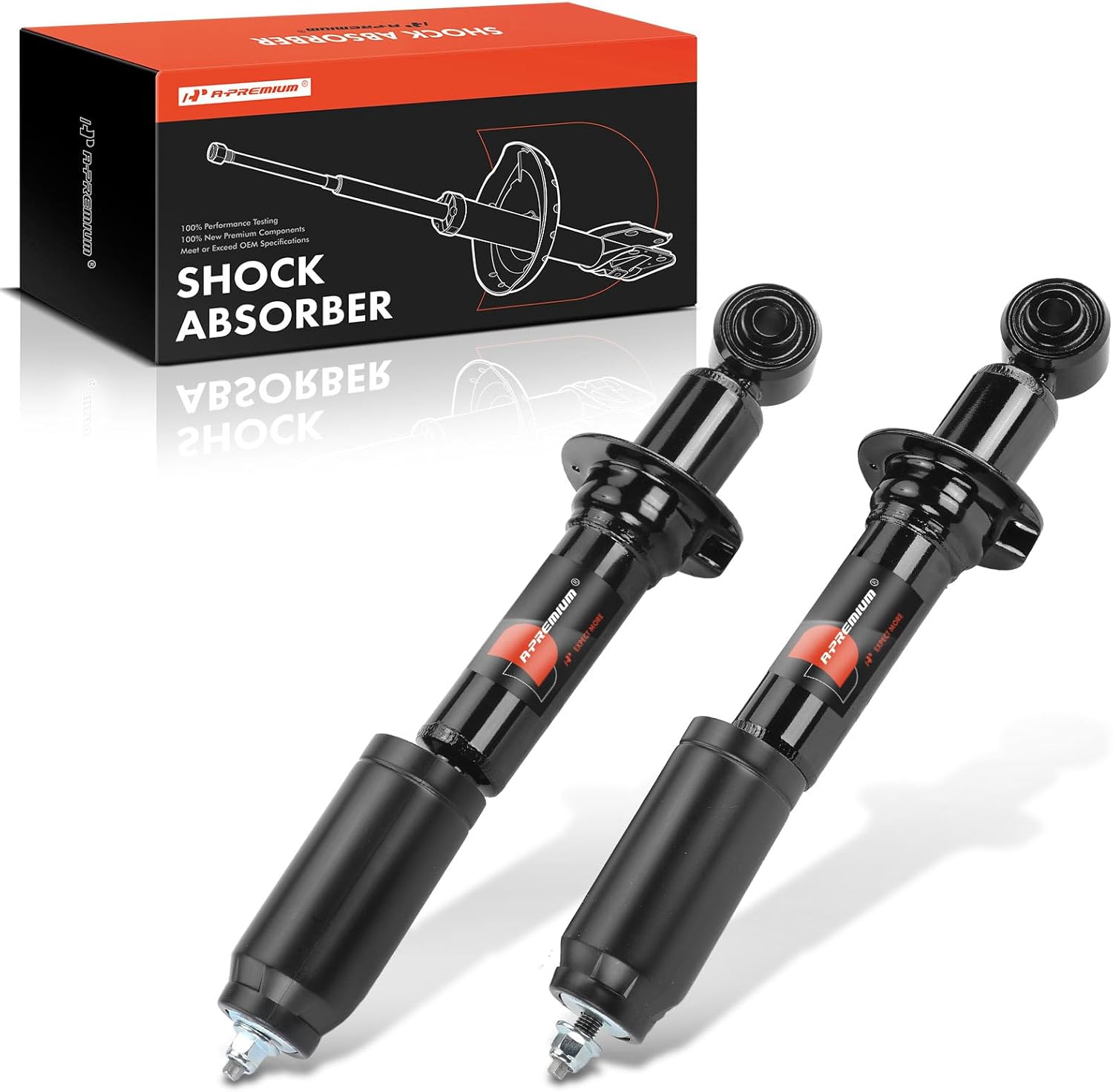 A-Premium Front Struts Compatible with Ford Crown Victoria & Lincoln Town Car & Mercury Grand Marquis, 2003-2011 - 2x Replacement Suspension Bare Strut Shock without Coil Spring