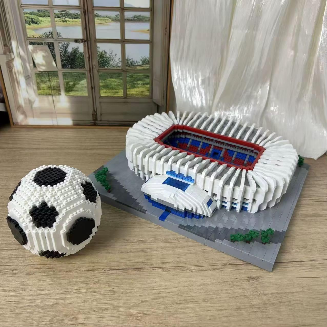 Building Soccer Ball with Miniature Blocks - Over 850 Pieces