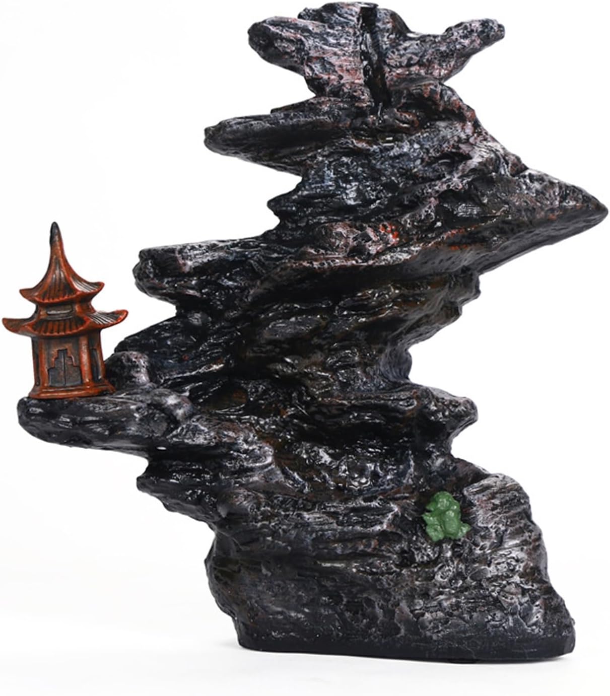 Resin Backflow Incense Burner for Relaxation, Waterfall Incense Burner Mountain Tower Incense Holders for Home Office Yoga Aromatcherapy
