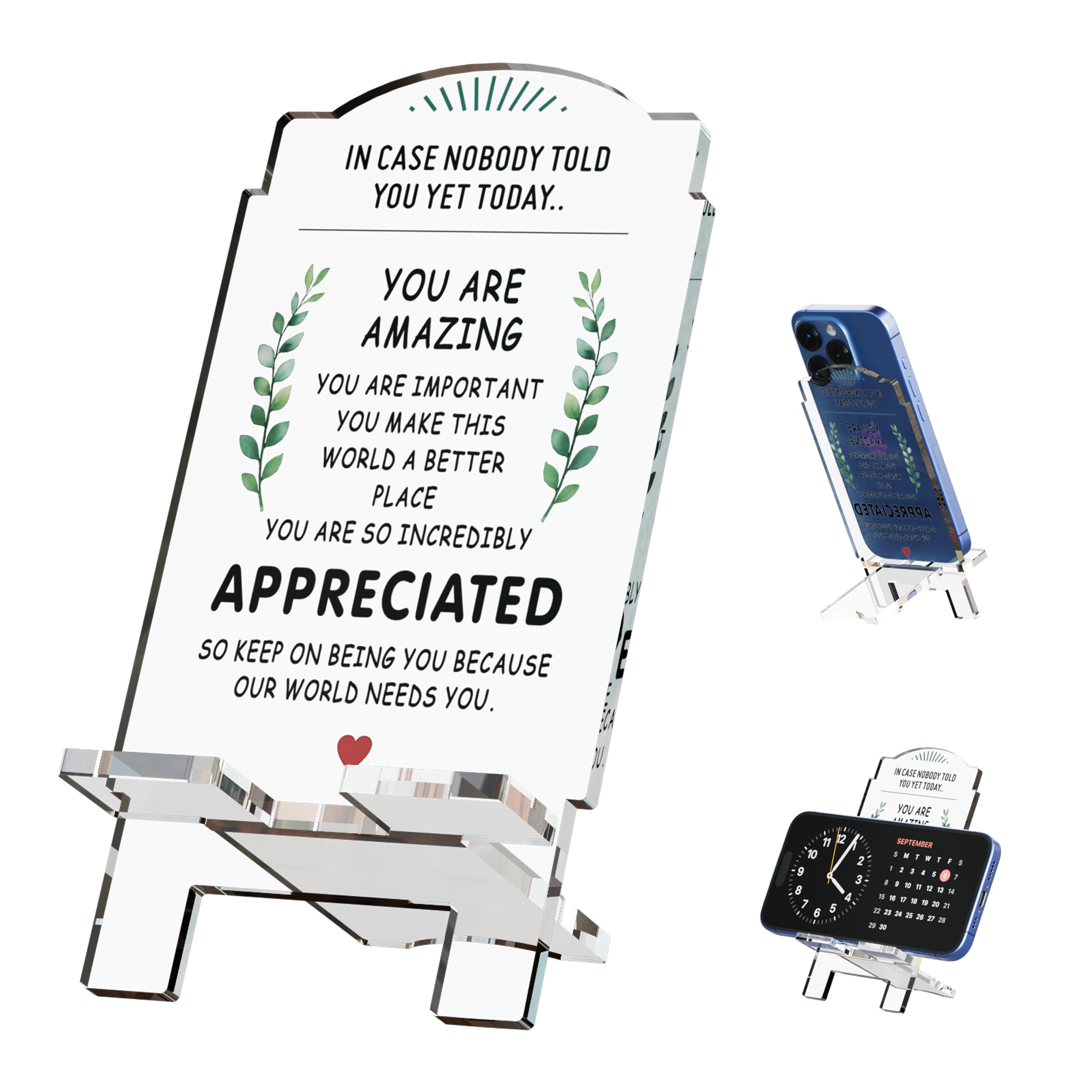 Creative Masterpiece Painting Board Phone Stand for Stylish Desktop Display – Complete Set of Acrylic Decorations, Ideal Gift Option! (Transparent -