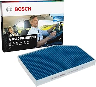 Bosch A8580 FILTER+pro Filtro de Habitáculo - Filtro de Repuesto de Alta Eficiencia - Eficaz Contra Polen, Polvo Fino, Moho y Bacterias, para un Aire más Limpio en el Vehículo