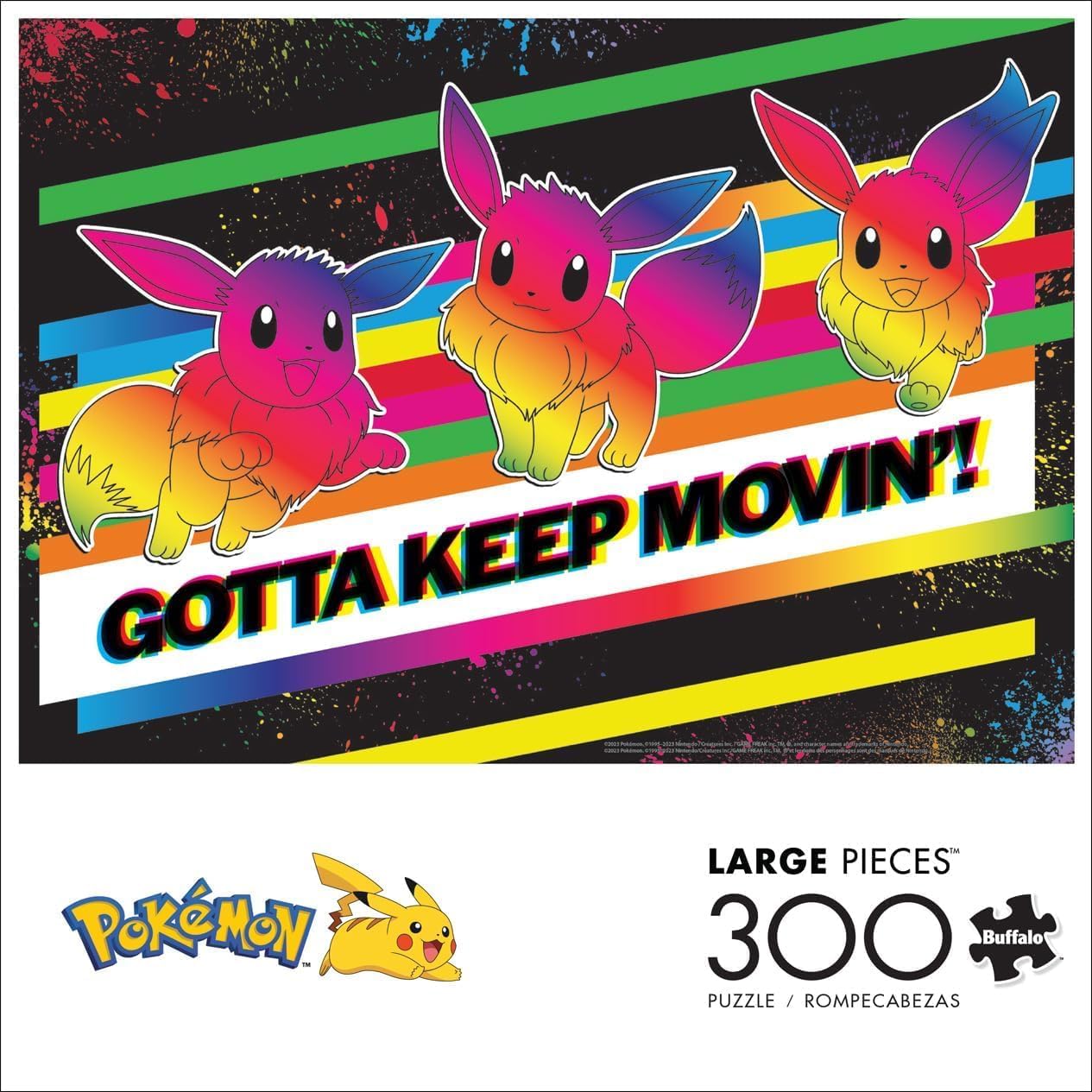 Buffalo Games - Pokemon- Gotta Keep Movin' - 300 Piece Jigsaw Puzzle for Adults -Challenging Puzzle Perfect for Game Nights - Finished Size is 21.25 x 15.00