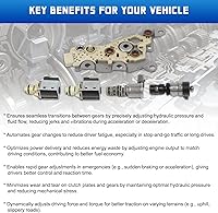 Vista 7 de Kessocco 1 juego 4T40E 4T45E Solenoide de transmisión automática con placa de control Kit de juego de solenoide de transmisión de repuesto