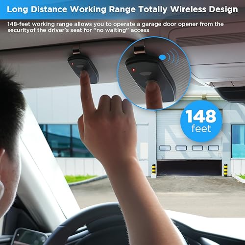 Miniatura 6 de Abridor de puerta de garaje Duplicador remoto para Marantec 315 MHz M3-2312, control remoto de puerta de garaje de 2 llaves con clips para visera