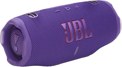 JBL Charge 6 - Portable Waterproof & Drop-Proof Bluetooth Speaker, Bold JBL Pro Sound with AI Boost, 28Hrs of Playtime, Built-in Powerbank & Comes with a Sturdy/Removable Carrying Strap (Purple)