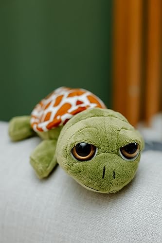 Miniatura 11 de The Petting Zoo Peluche de tortuga marina, regalos para niños, animales del océano de ojos brillantes, juguete de peluche de tortuga marina de 9