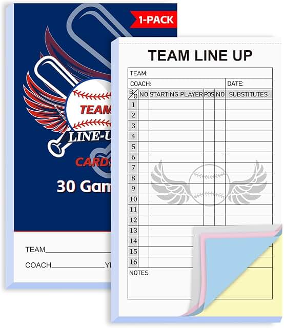Baseball lineup card product image