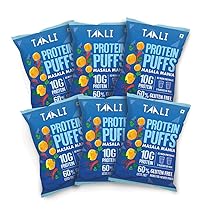 Taali Jowar & Protein Puffs | 60 gm (Pack of 6) | Masala Mania | Healthy Roasted Tasty Snacks, Ready to eat | 100% Veg., Gluten free products, No Cholesterol, No Trans-Fat